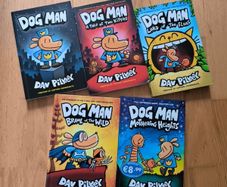 5 Dog Man books each for 3 euro all for 11