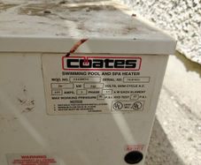 Coates industrial 30kw pool and spa heater