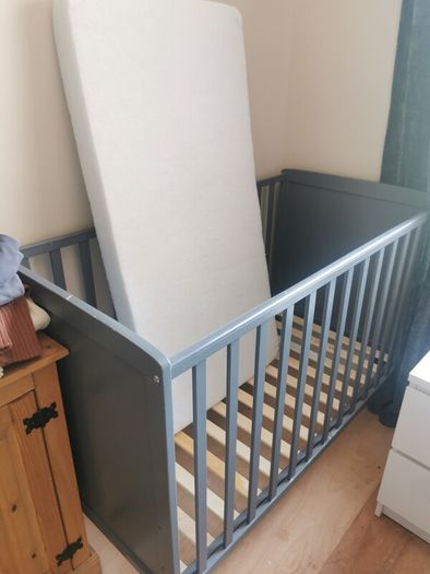baby cot and mattress