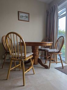 Round Wood Dining Table and Chairs