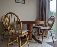 Round Wood Dining Table and Chairs