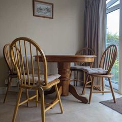 Round Wood Dining Table and Chairs
