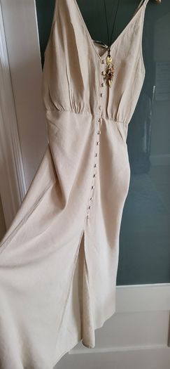 Zara Linen Midi Sz Xl (fit 12-14uk)
