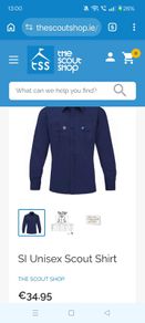 SI Unisex Scout Shirt  Age 13-14
