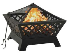 Fire Pit with Poker 64 cm XXL Steel