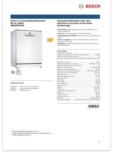 Bosch Serie 2 Dishwasher for Sale