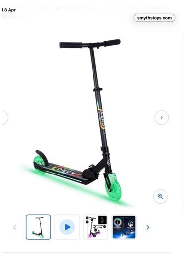Folding Scooter (Aero) with led lights + helmet