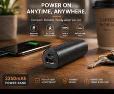 Portable Power Bank 3350mAh  Compact  Handy