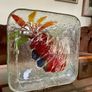Decorative Pineapple Fused Glass Serving Plate Textured Image 10