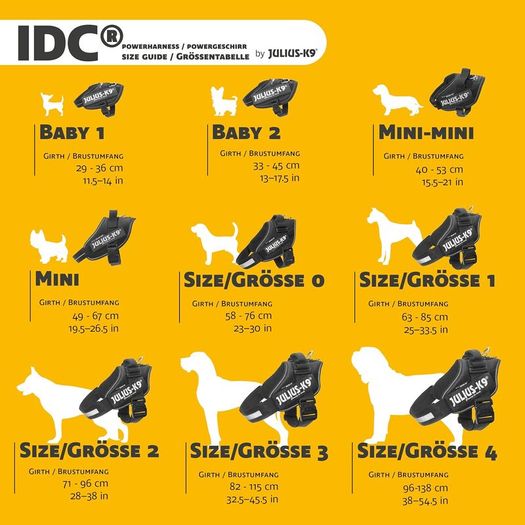 JULIUS-K9 IDC Powerharness Medium No Pull Dog Harness Black - Brand New Sealed