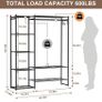 Clothes Rail with Shelves Metal Wardrobes for Bedroom Clothing Rack Open Wardrobe, With 4 Tiers Shelves, Portable & Free Standing, Clothes Rails for Bedroom Image 5