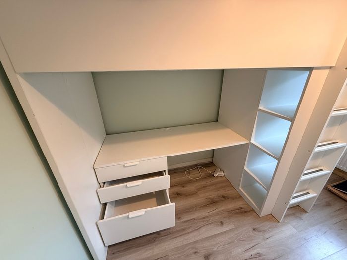 Ikea Bunk Bed with Desk and Storage