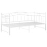 Pull-out Sofa Bed Frame White Metal 90x200 cm Image 5