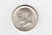 USA, 1964 kennedy half dollar, 90% silver coin(no. 398)