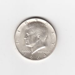 USA, 1964 kennedy half dollar, 90% silver coin(no. 398)