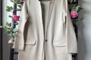 jacket beige longline marks &amp; spencers size 8-10
