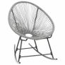 Outdoor Rocking Moon Chair Grey Poly Rattan Image 4