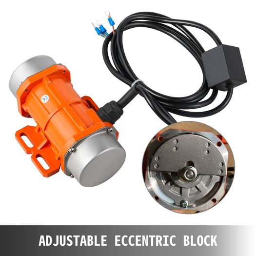Concrete Vibrator Motor 110V/220V Vibrating Motor 90W Single Phase AC Electric Casing Aluminum Alloy Vibrating Motor 3600Rpm
