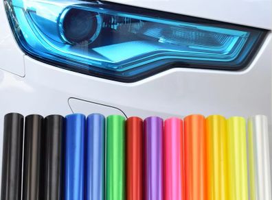 30cm x 1m Auto Car Styling Light Tint Headlight Taillight Tint Vinyl Film Sticker Easy Stick Motorcycle Decoration Waterproof Protection