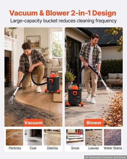 20L 1200W Ash Vacuum Cleaner