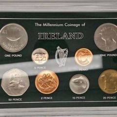 Ireland Millennium 2000 Uncirculated Coin Set in Beautiful Presentation Holder Pound to Penny