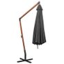 Hanging Parasol with Pole Anthracite 3.5X2.9 m Solid Fir Wood Image 3