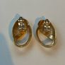 Vintage Givenchy Gold Tone Abstract Swirl Teardrop Earrings Image 2