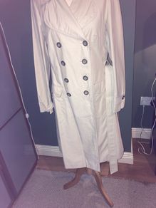 Wallis Double Breasted Trench Coat - fully lined - Size 12