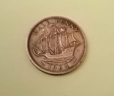 1964 Elizabeth II UK Half Penny
