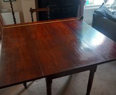 mahogany drop leaf table and chairs