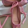 Angel's face pink glitter ballerina shoe Image 2