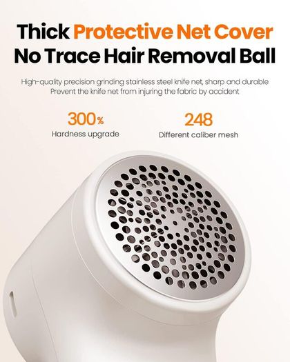 Fabric Shaver, Rechargeable Lint Remover Sweater Defuzzer, Intelligent Digital Display Lints Shaver Fuzzs Pills Bobbles Trimmer for Clothes and Furniture White