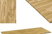 Table Top Solid Oak Wood Rectangular 23 mm 140x60 cm