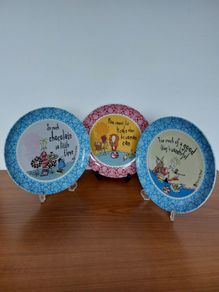 Johnson Bros. Born To Shop Ceramic Dessert Plates x 3