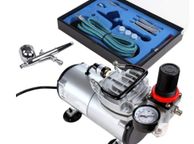 main image for ad Airbrush Compressor Set Compressed Air Spray Gun Includes 1x Piston Compressor &amp; 11 Pcs Airbrush Spray Guns Set (with Storage Case