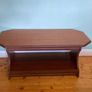 Contemporary Dark Wood Coffee Table with Storage Shelf | Excellent Condition Image 2