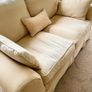 Two 2-seater linen sofas Image 5