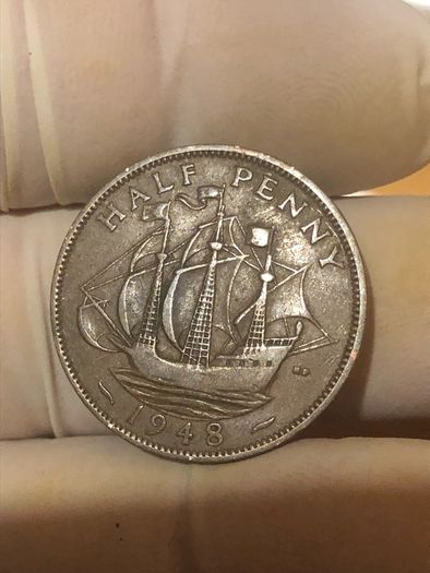 George VI half penny  x 36 Pictures