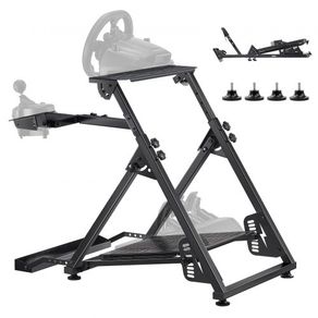 Racing Wheel Stand, Adjustable & Foldable Simulator Stand for Logitech G923 G920 G29 G27, Thrustmaster T300RS TX F458 T500RS T3PA-PRO(F1/GT) Gaming Cockpit