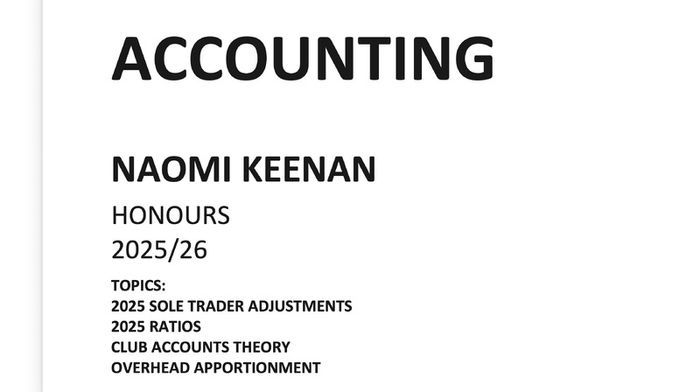 h1 accounting institute of education notes