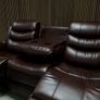 SALE..!! Roma 3+2 Brown & Cream Leather Recliner Sofa Set Image 4