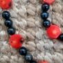 Coral and onyx bracelet and necklace set with 925 sterling silver clasp Image 3