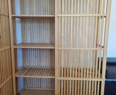 Two IKEA NORDKISA Bamboo Sliding Door Wardrobes in Excellent Condition