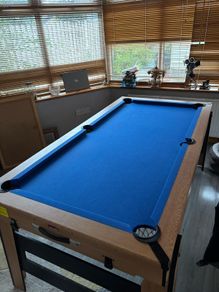 6ft Rolling Lay Flat Folding Pool Table