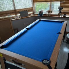 6ft Rolling Lay Flat Folding Pool Table