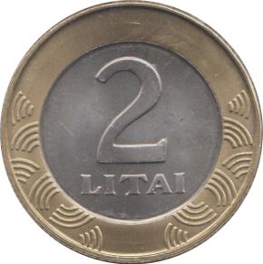 Lithuania 2 Litai, 2008