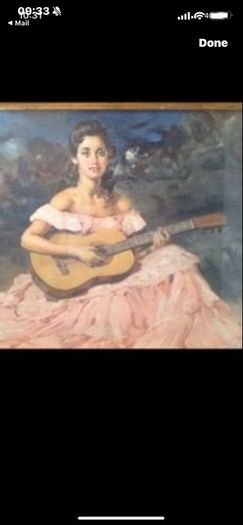 Antique Picture- La Guitarista