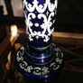 Superb Very Tall  Bristol Blue Hand Blown Late Victorian Art Nouveau Glass Vase Image 6