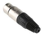 Neutrik Cable XLR Connector, Straight, 50V, 4 Way, Silver over Nickel Plating