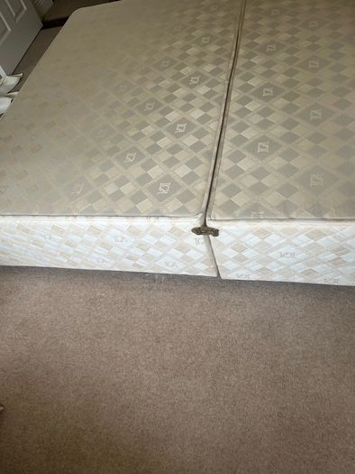 King size bed with optional mattress included.